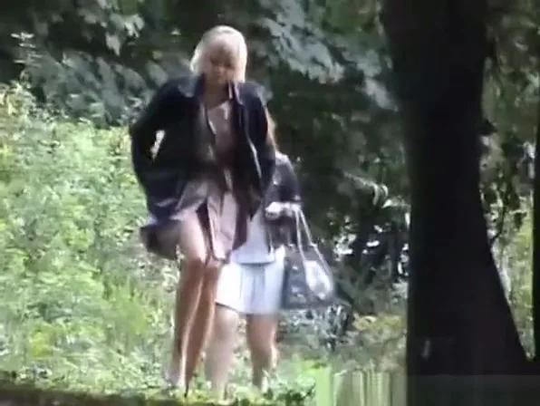 Group of women went pee outdoors