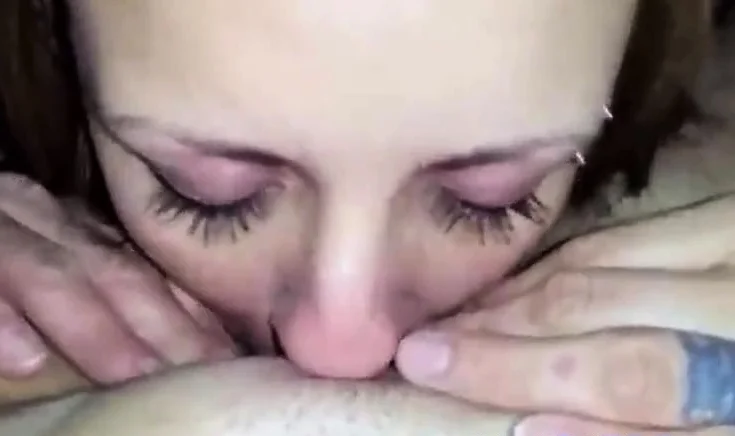 Big-Titted Lesbian Licks Her Friend's Pussy