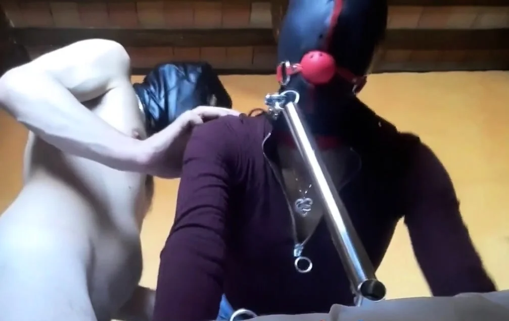Blindfolded MILF Deepthroats a Big Cock While Bound
