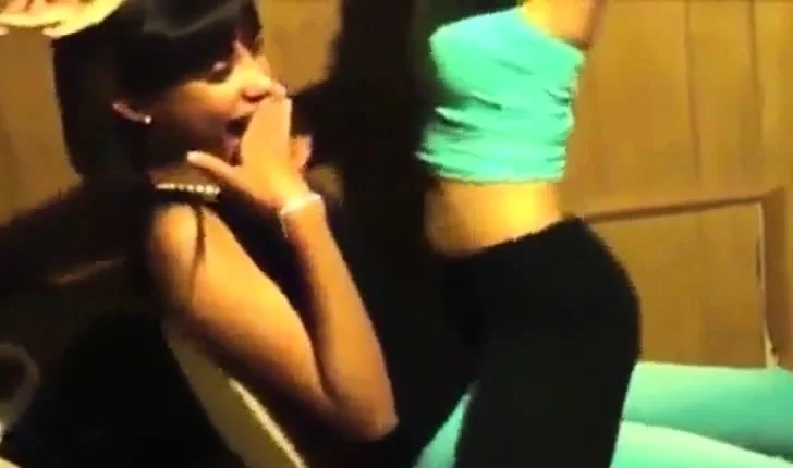 Teen lesbian lap dance