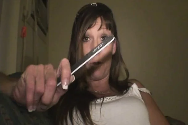 Sensuous brunette stripper with big hooters reveals her oral talents