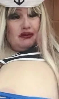 Sexy sailor showing tits giving titjob