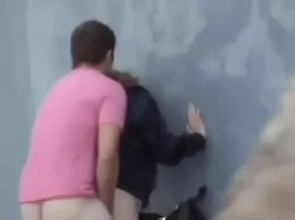 Handjob outdoor