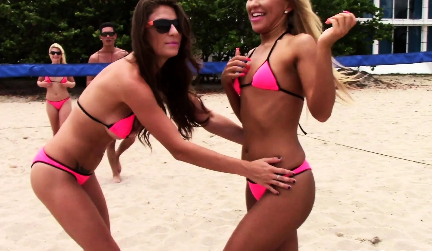 Kinky amateur fist fucked outdoors in a public par