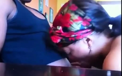 Ebony MILF Sucking off Young BBC