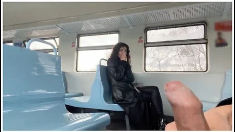 Public Dick Flashing On Train - Stranger Girl Was Shocked When Saw My Hard Cock - Katty West