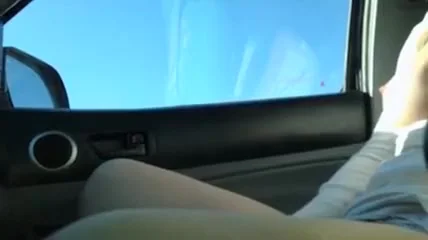 Exhibitionist Girl Flashes Pussy and Tits on Highway to Drivers
