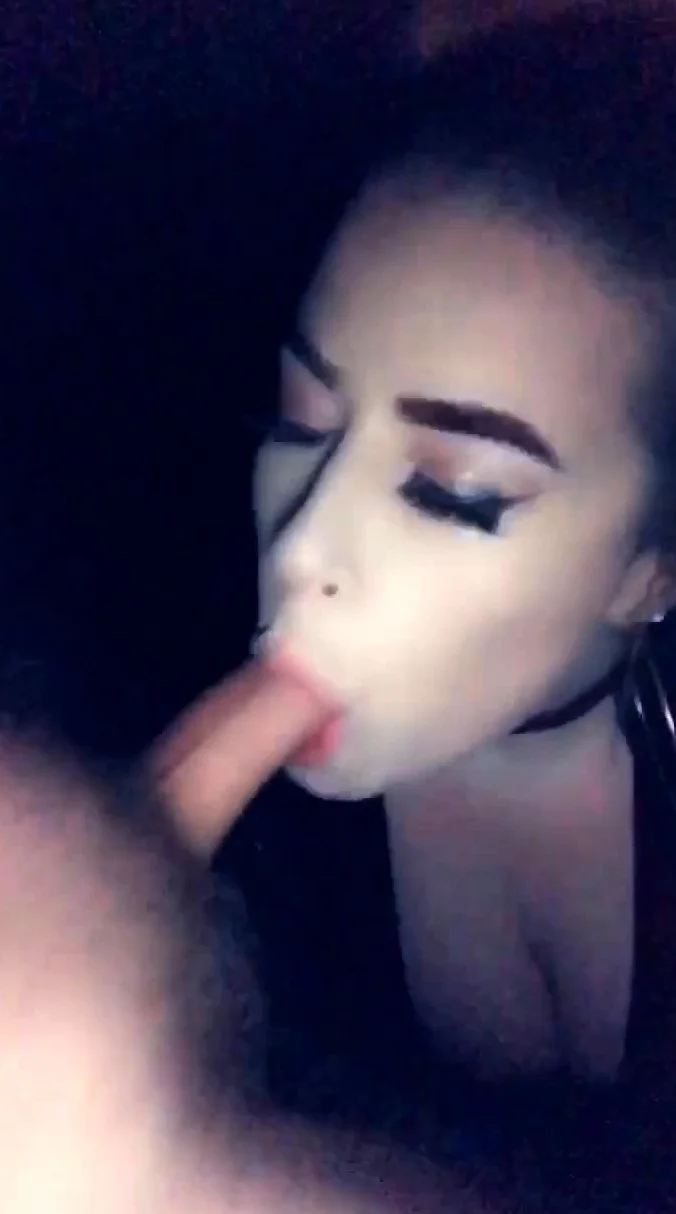 Brunette blowjob babe tit fucking a cock
