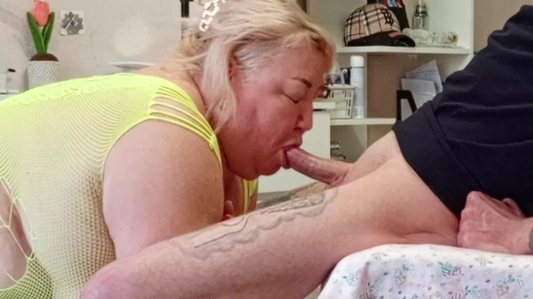 A Friend Sucks Off A Large Portion Of Cum From A Dick And Swallows It
