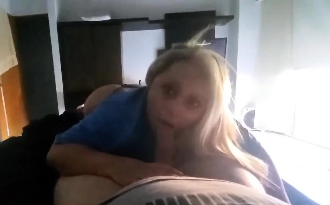 Hardcore double blonde blowjob