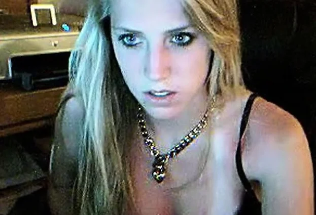Beautiful blonde masturbates on cam