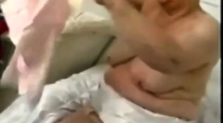 Old Granny  Striping off Her  Lingerie  and  Playing