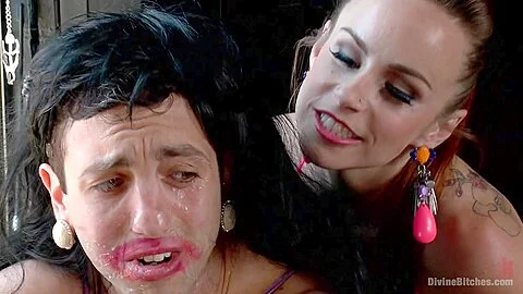 Bella Rossi Jay Wimp in Feminized, Pimped Out, And Made To Suck Cock With Extreme Ball Busting - DivineBitches