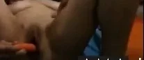 Granny Masturbates with a carrot 2