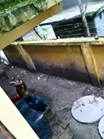 neighbor girl bathing