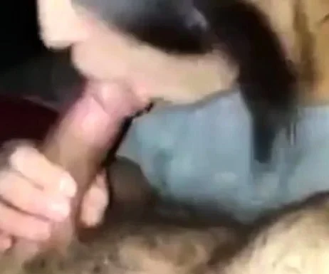 Dark haired girl drains fat guy till she gets mouth creampie