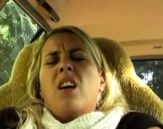 Blonde Car Masturbate