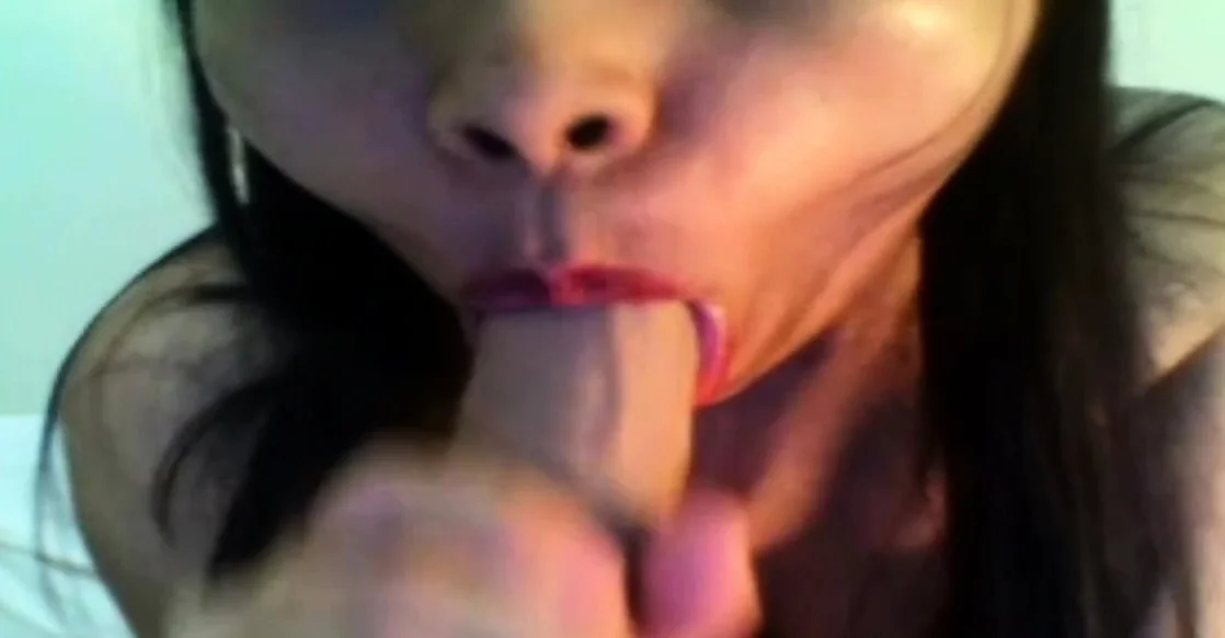 Big Tits Filipina Camgirl Masturbates and Sucks Dildo