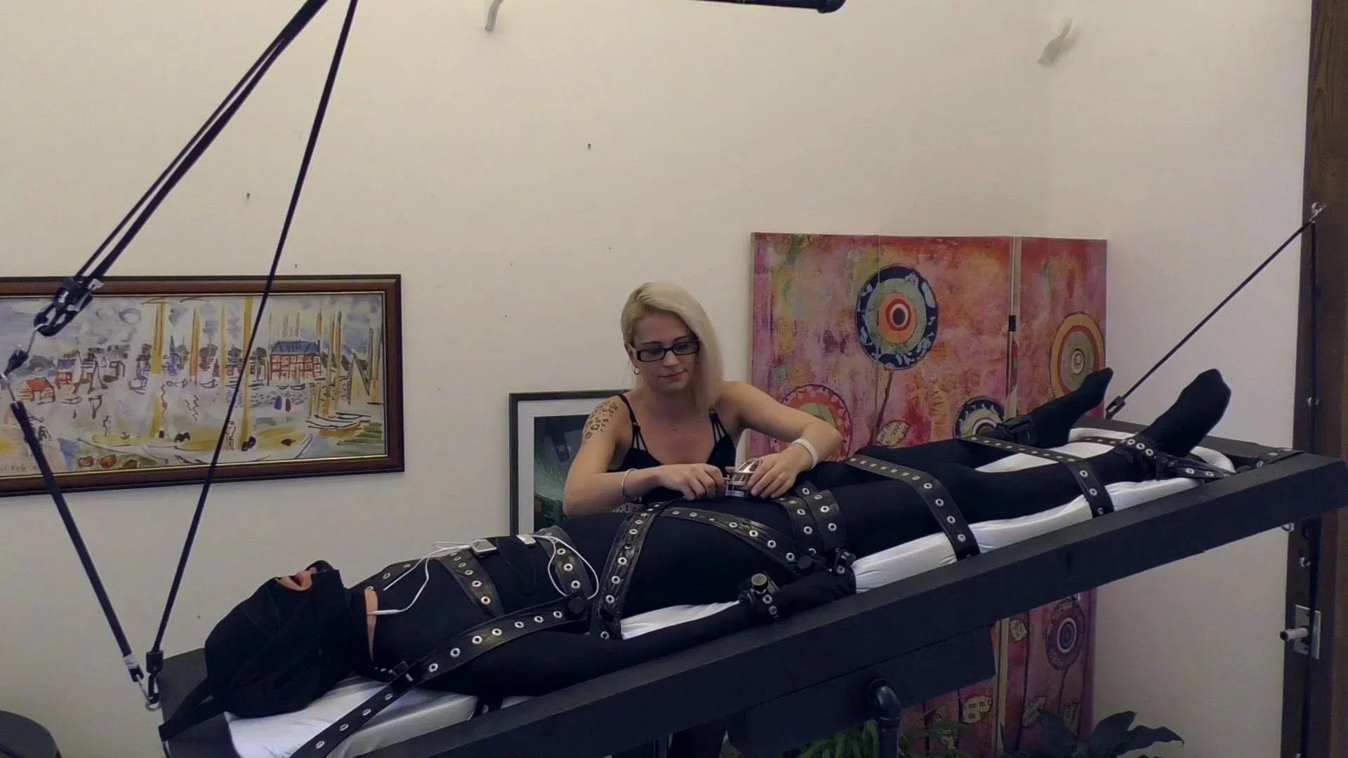 Blowjob and handjob from slutty amateur blonde