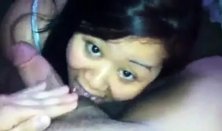 Asian cleans up a atm cock