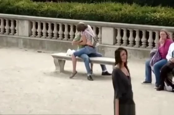 A man goes to a woman breasts under your shirt