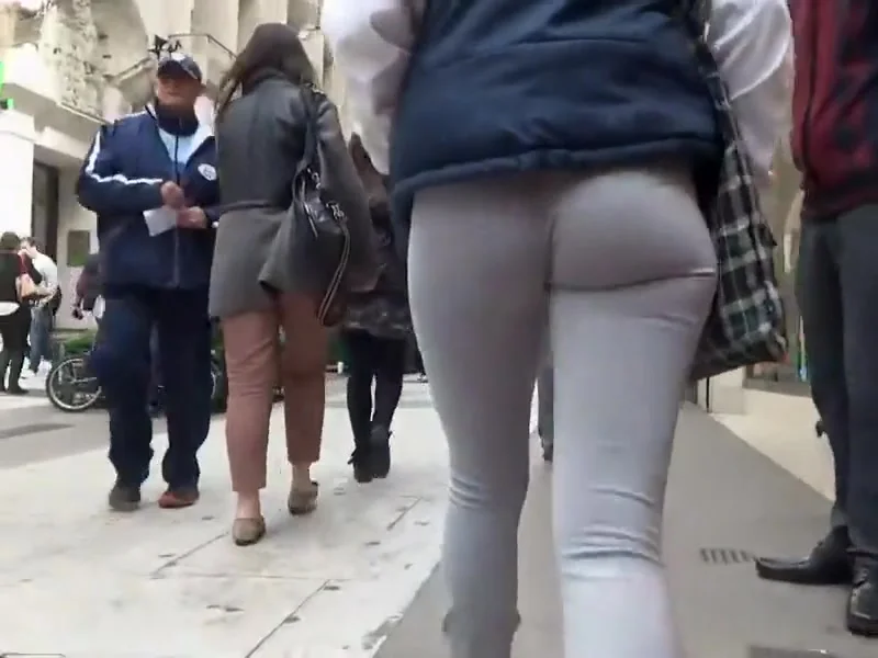 follows hot ass in tights