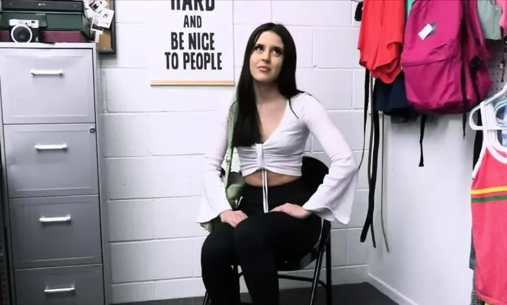 Inspecting suspects ass then fucking her pussy