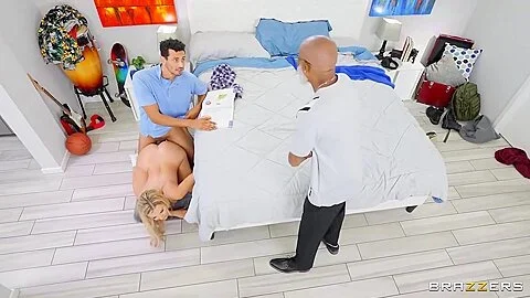 Sucks Dark Rod And Gets Fucked In Various Positions With Alex Jones And Blake Blossom