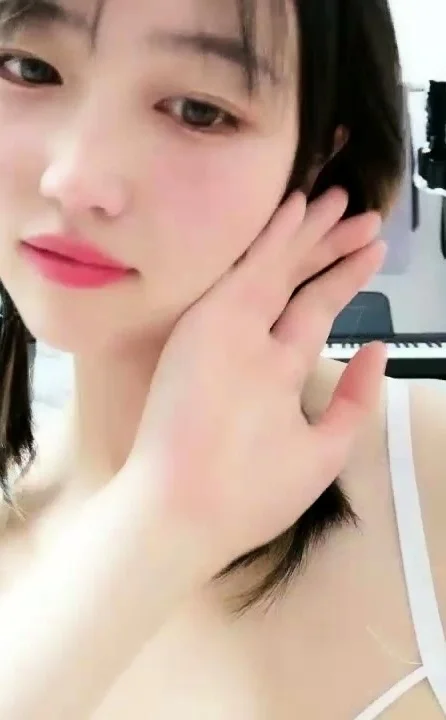 Horny amateur masked Asian teen toying on webcam show