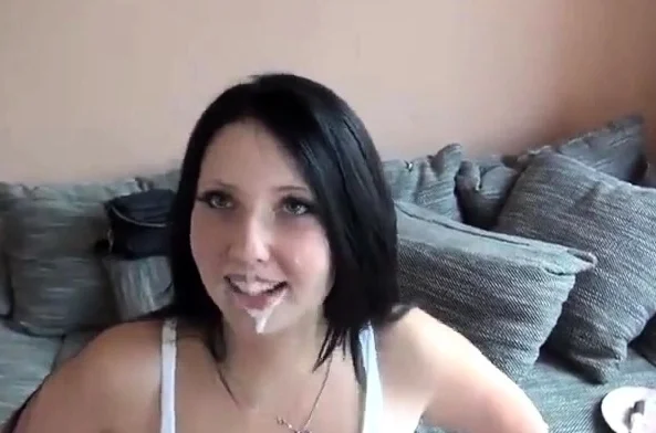 Young German amateur teen facial - sexy