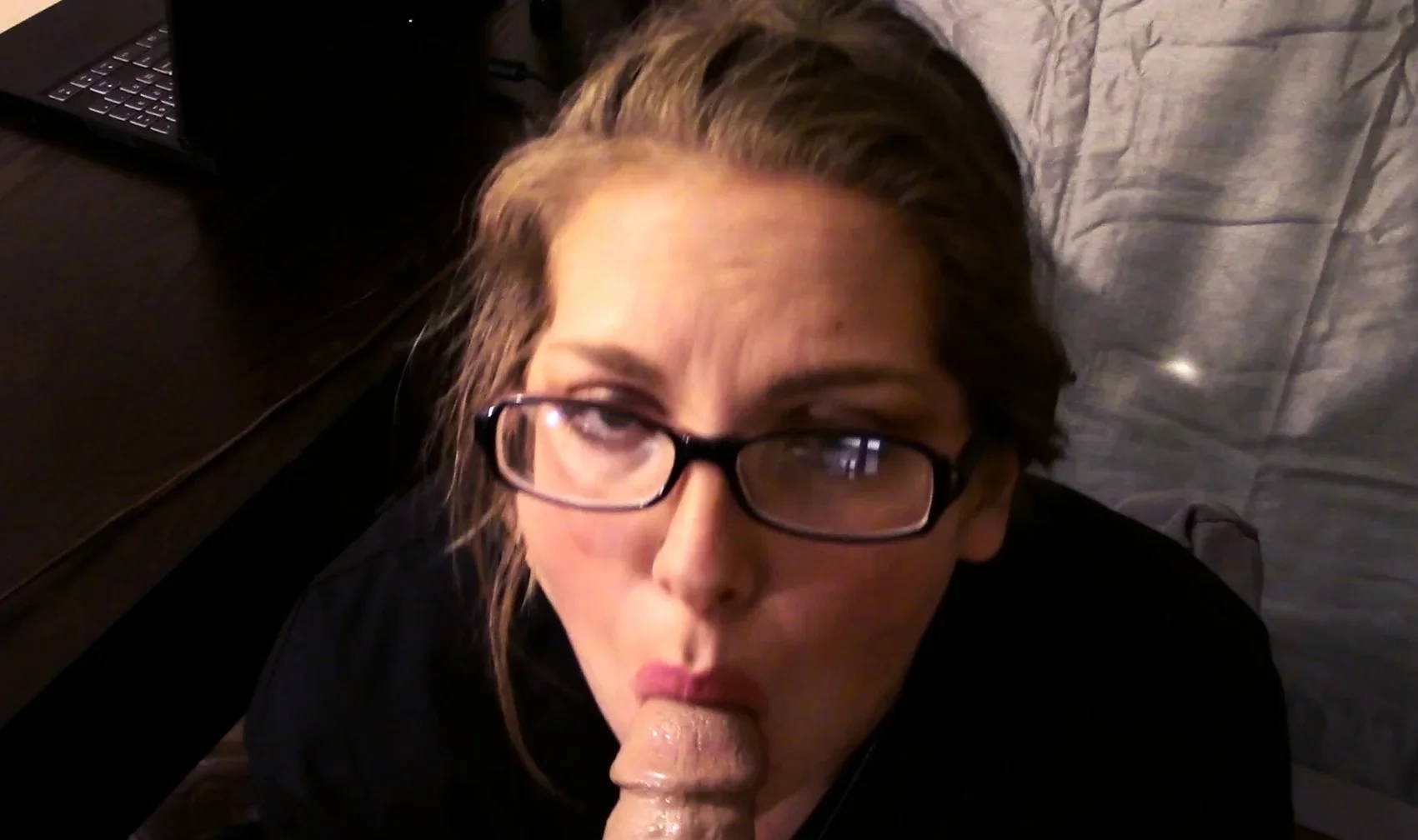 Big tit brunette MILF sucks and tit fucks a big cock