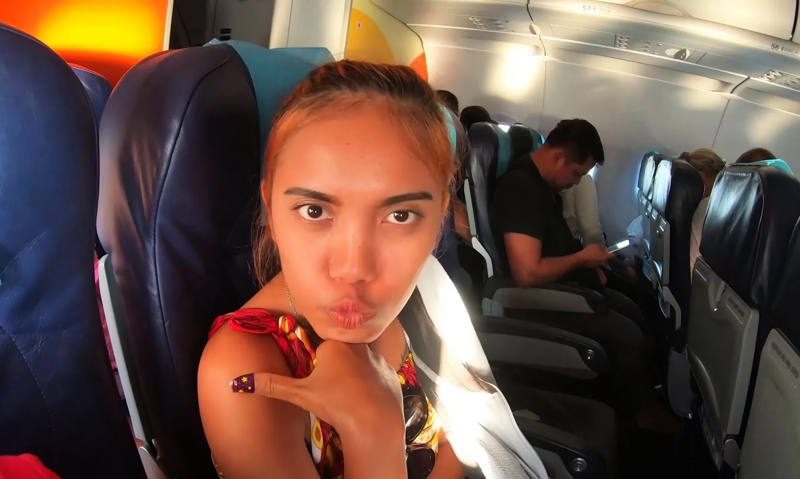 Airplane travel and sex in the hotel