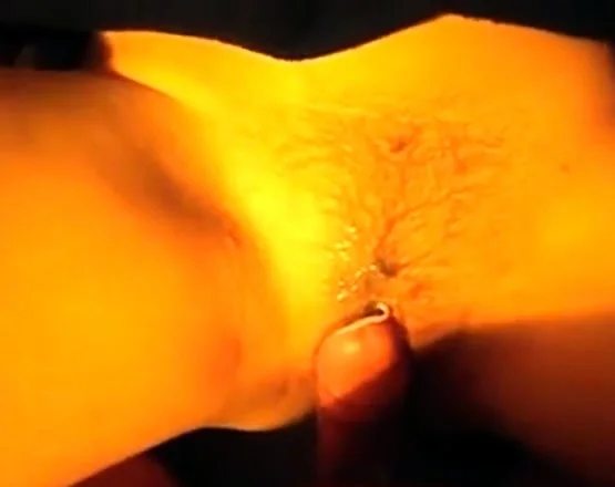 Cum on hairy pussy and string
