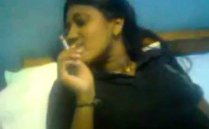 Desi girl smoking and giving blowjob