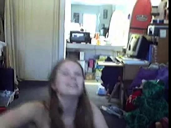 Young woman showing body on cam..