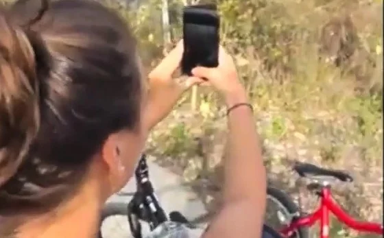 Facial on the biking trail