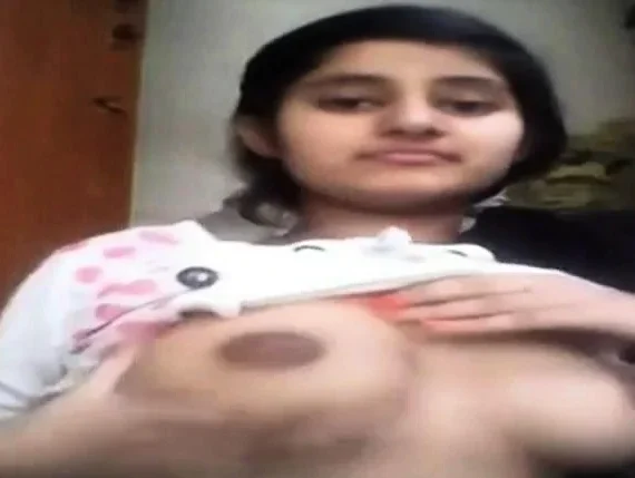 cute girl fondles boobs on webcam
