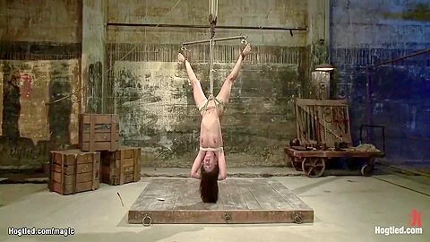 Babe In Suspension Throat Fucked