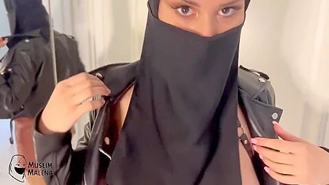 Hijabi I Læder Modtog Mange Cum Pa Nikab