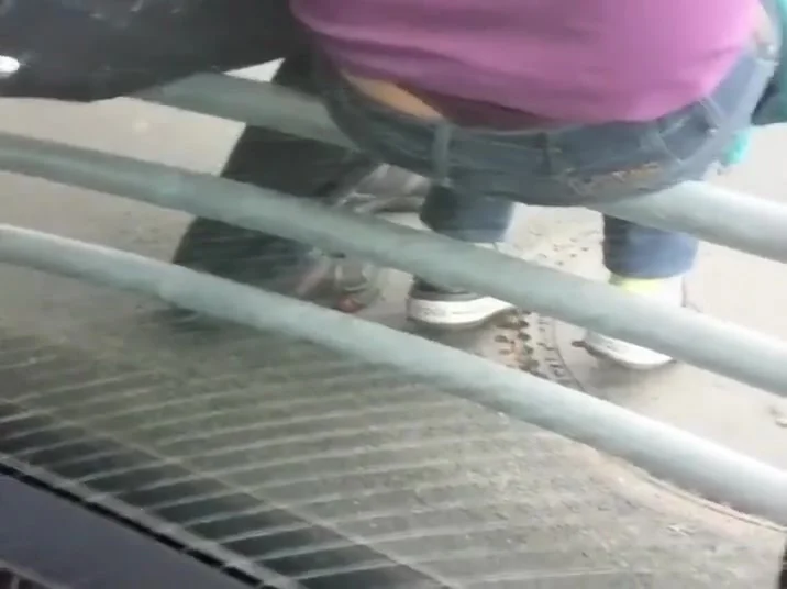 Spying on a 's thong peeking