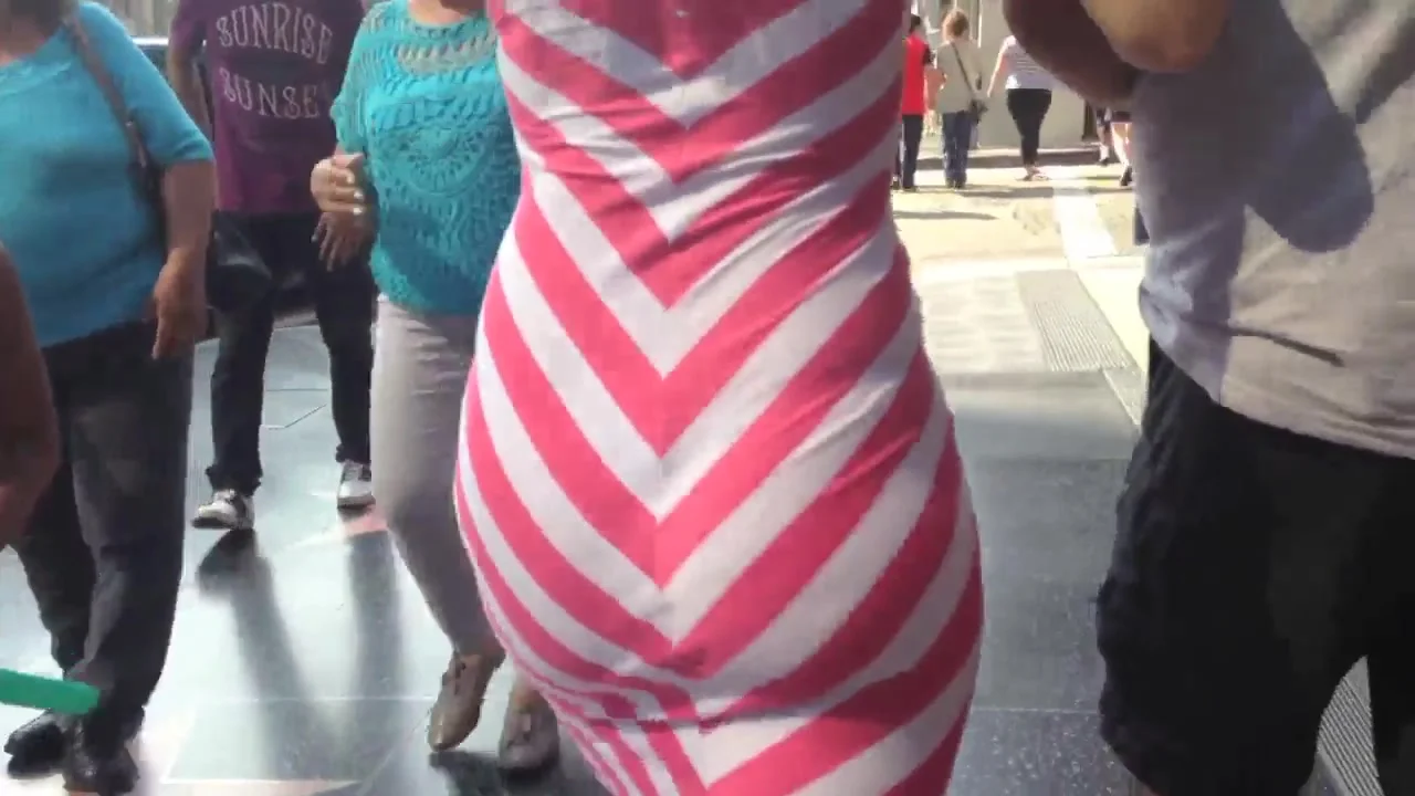 Striped dress hottie