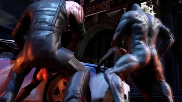 Jill Valentine and Sheva Alomar with Nemesis and Mr X.