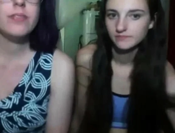 Two girls flashing on cam