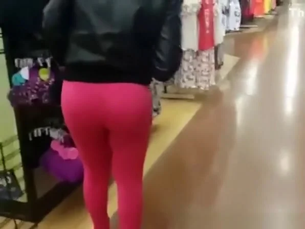 Nice butt woman in red leggings