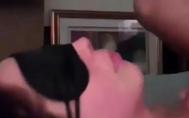 Blindfolded Girls Face as She Gets Fucked and Facial