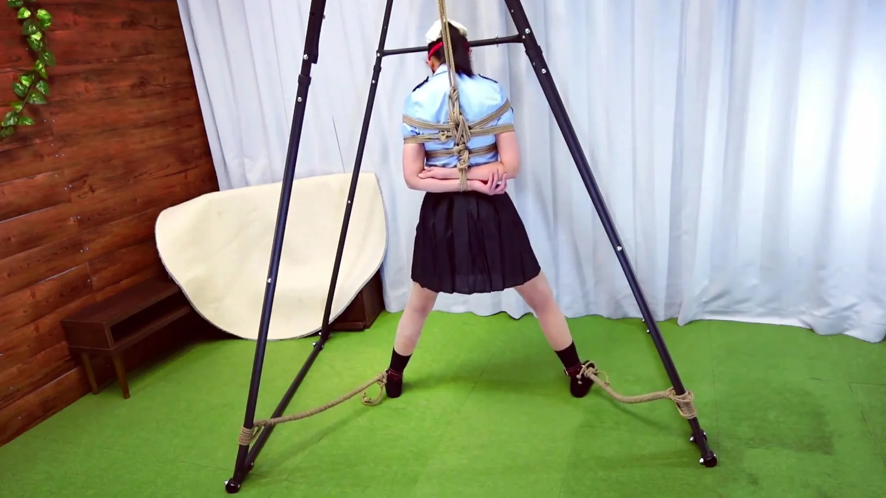 Female Police Officer Lewd Training-behind
