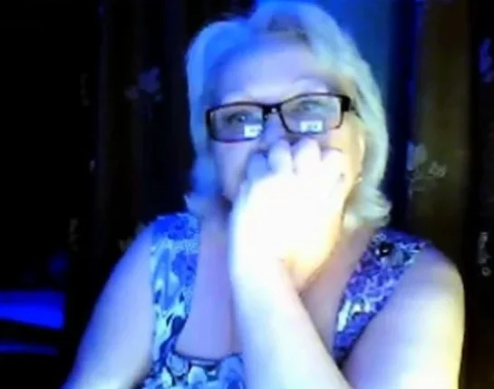 hot granny flashing her big tits of her husband hidden