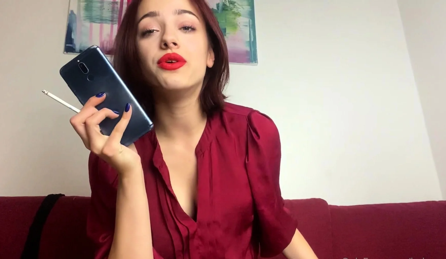 Webcam brunette furios anger masturbation 2