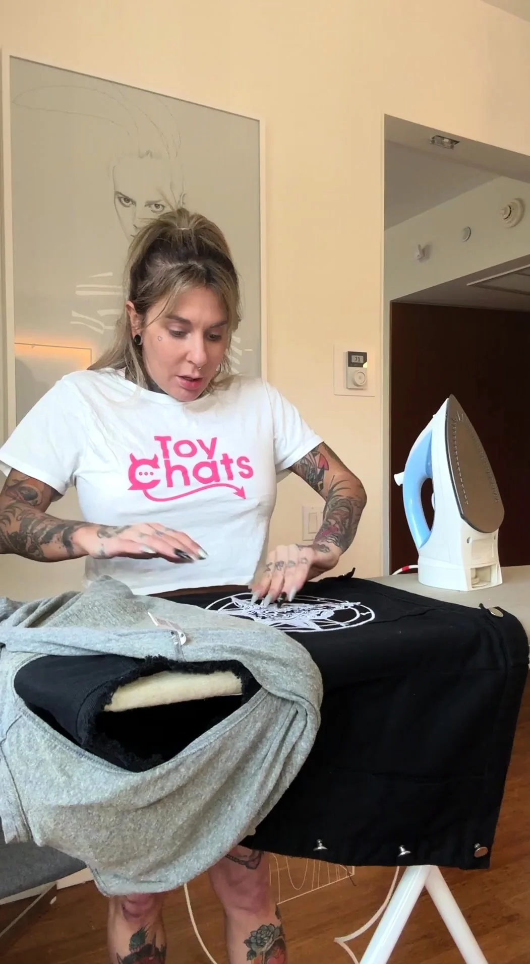 Joanna Angel Talks Dirty and Preps Topless for the Pornhub
