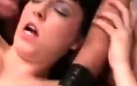 Deutsche Frau Ute im interracial Gangbang Creampie